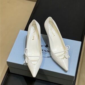 Prada women's high heels, white